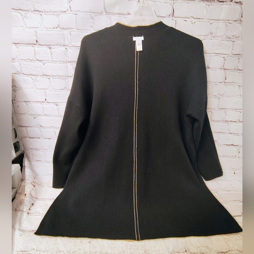 J.Jill Reversible Topper Coat 2X Pockets Minimalist Long - Picture 5 of 13